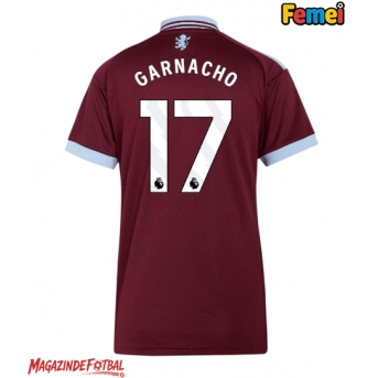 Aston Villa Alejandro Garnacho #17 Tricou Fotbal Replică 2026-27 Femei Acasa